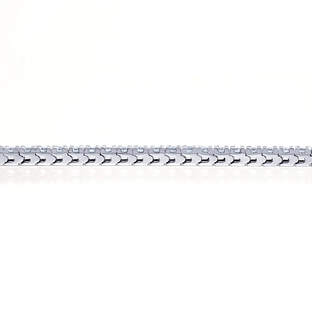 14K White Gold Diamond Tennis Bracelet