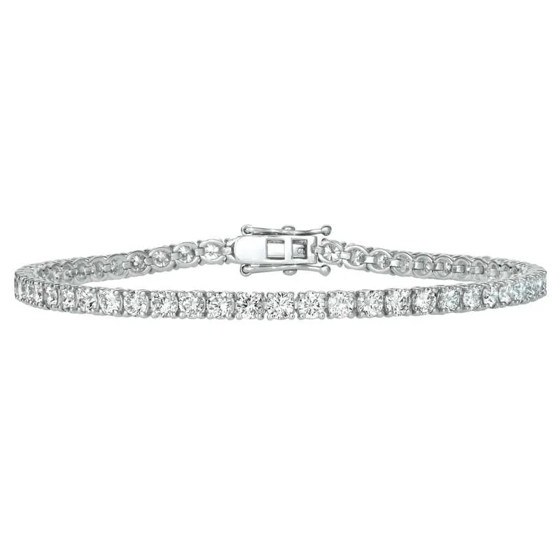 1.72 Carat 6'' Natural Diamond Tennis Bracelet G-H SI 14K White Gold