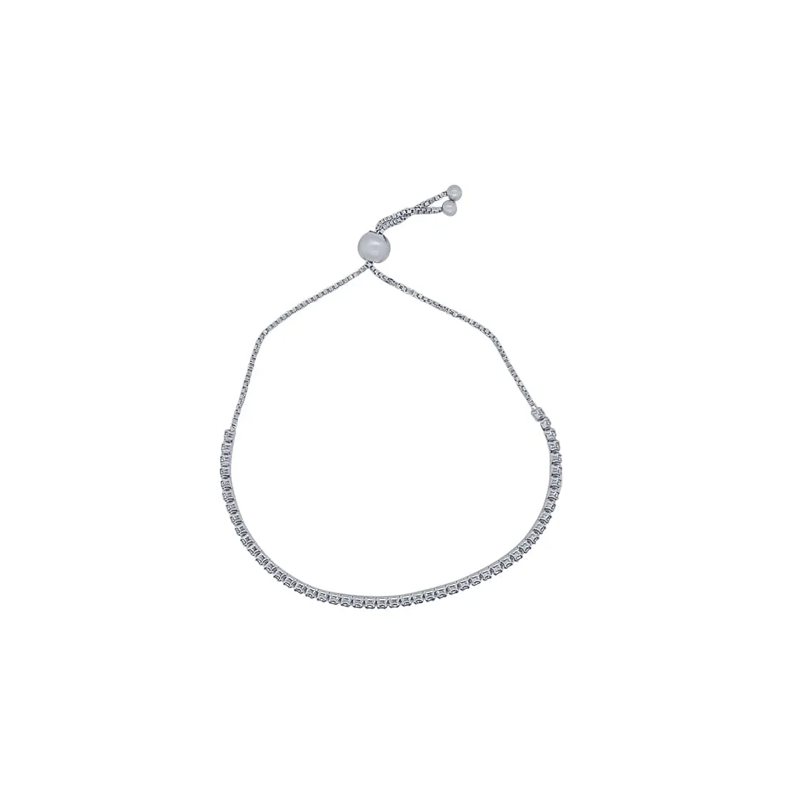 19cm Sterling Silver Bolo Tennis Bracelet