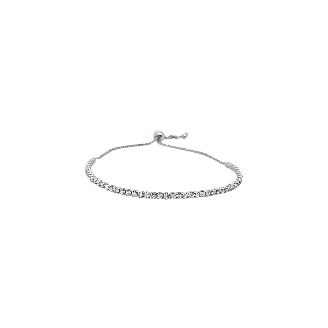19cm Sterling Silver Bolo Tennis Bracelet