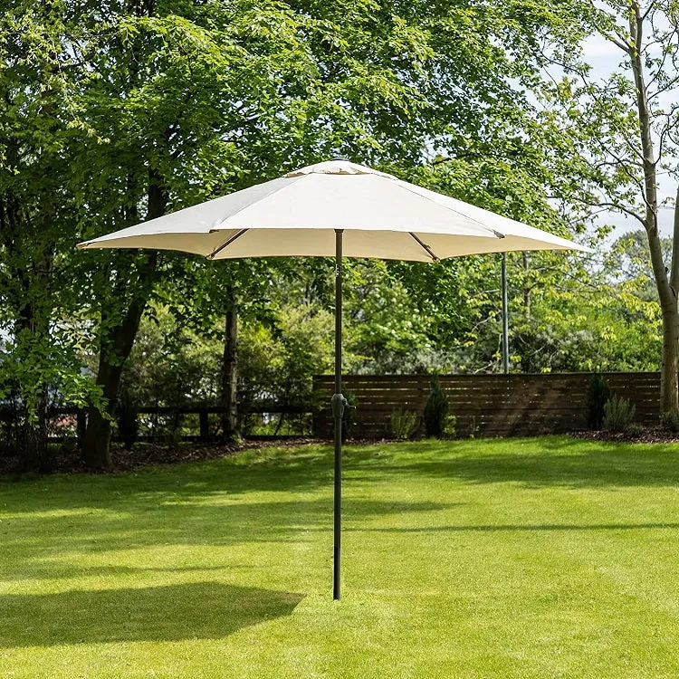 3M Garden Parasol (Beige)   Black Plastic Base
