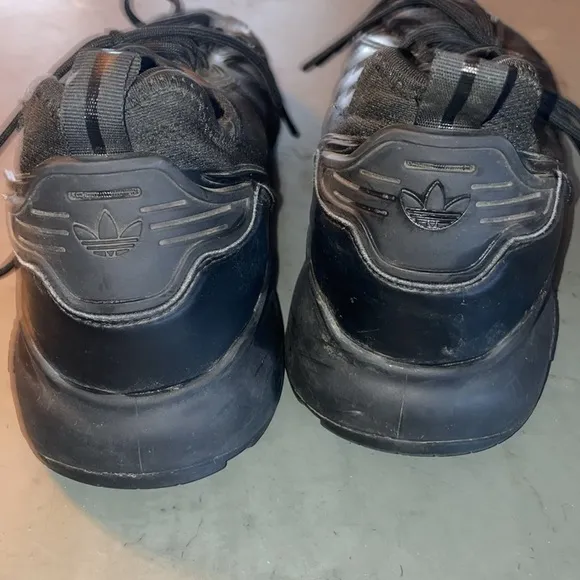 Adidas black on black sneakers