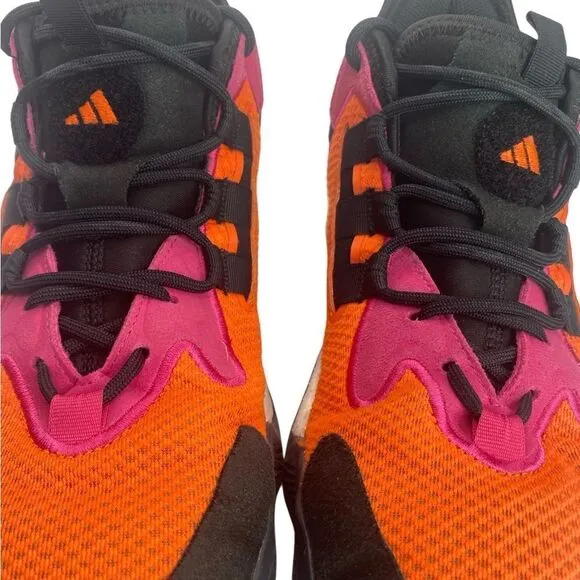 Adidas BYW Select Men's 10.5 Black Orange Pink Basketball Sneakers Tennis Shoes