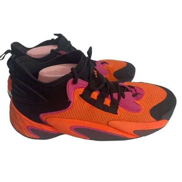 Adidas BYW Select Men's 10.5 Black Orange Pink Basketball Sneakers Tennis Shoes