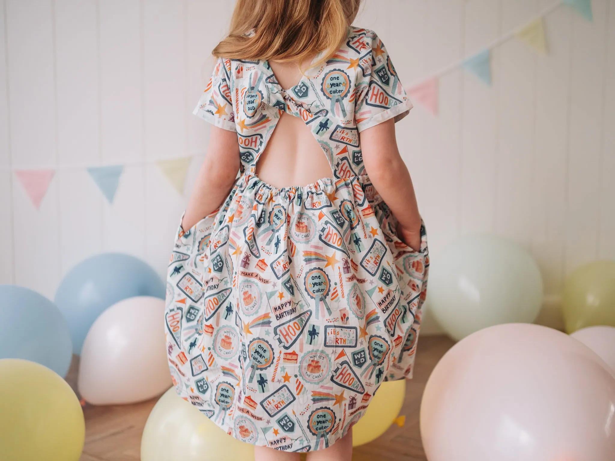 Cotton Sun Dress with twist back detail - Birthday