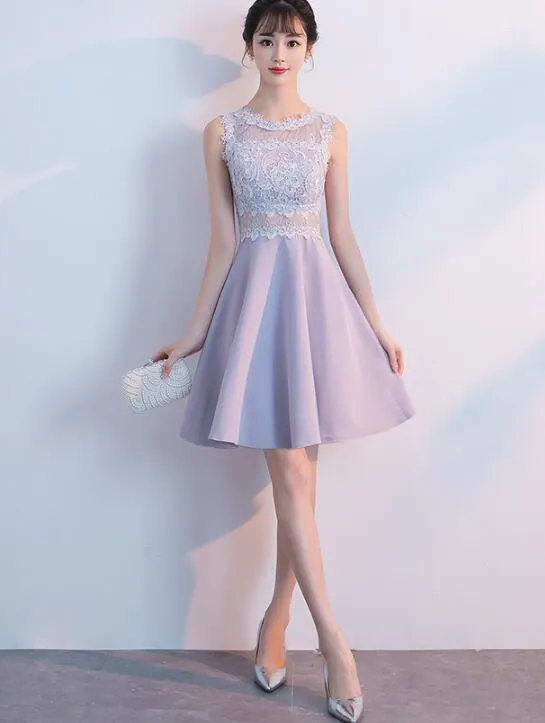 Cute Short Party Dress , Chiffon and Lace Dresses