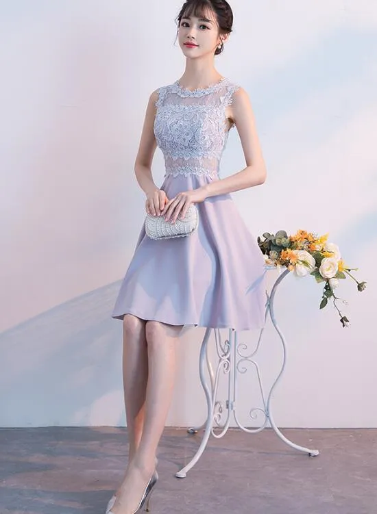 Cute Short Party Dress , Chiffon and Lace Dresses