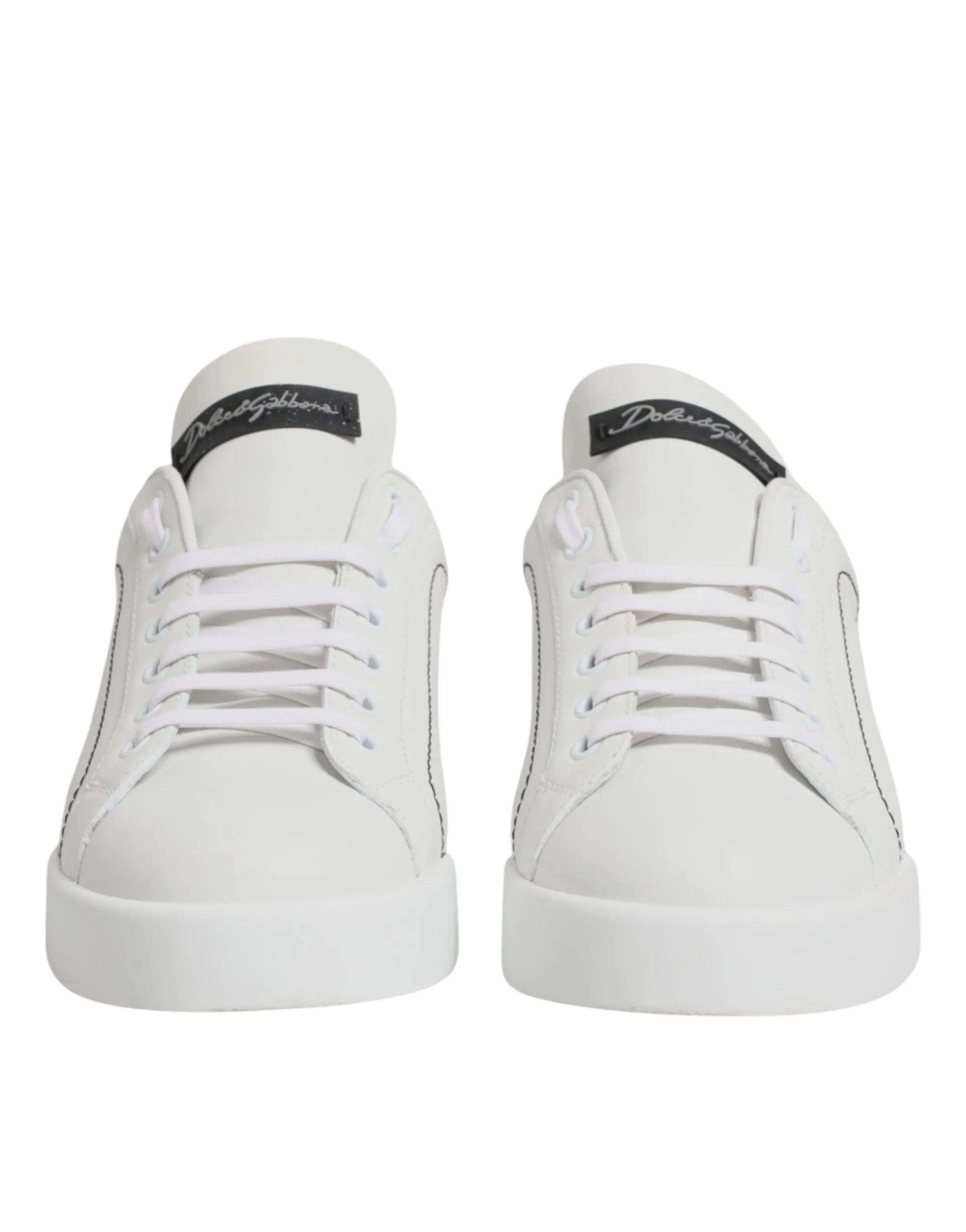 Dolce&Gabbana Women White Sneakers Leather Low Top Casual Trainer Shoes Sz EU 38