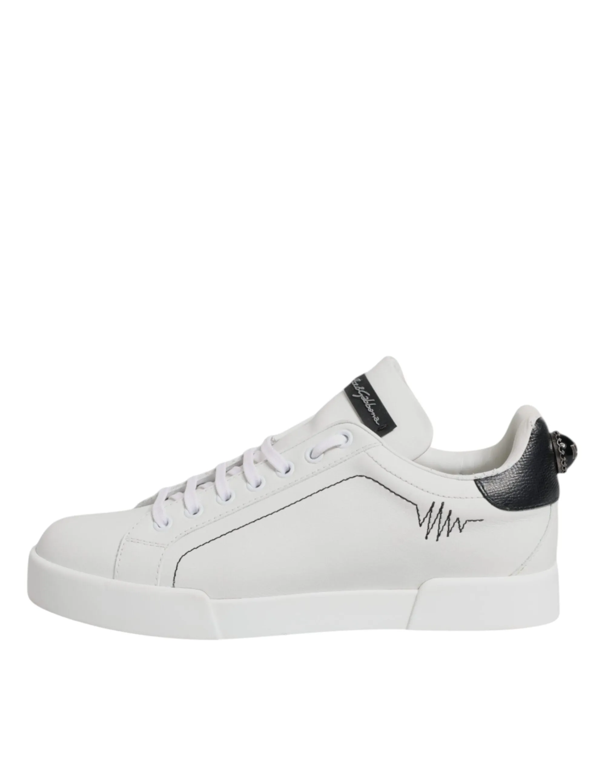 Dolce&Gabbana Women White Sneakers Leather Low Top Casual Trainer Shoes Sz EU 38