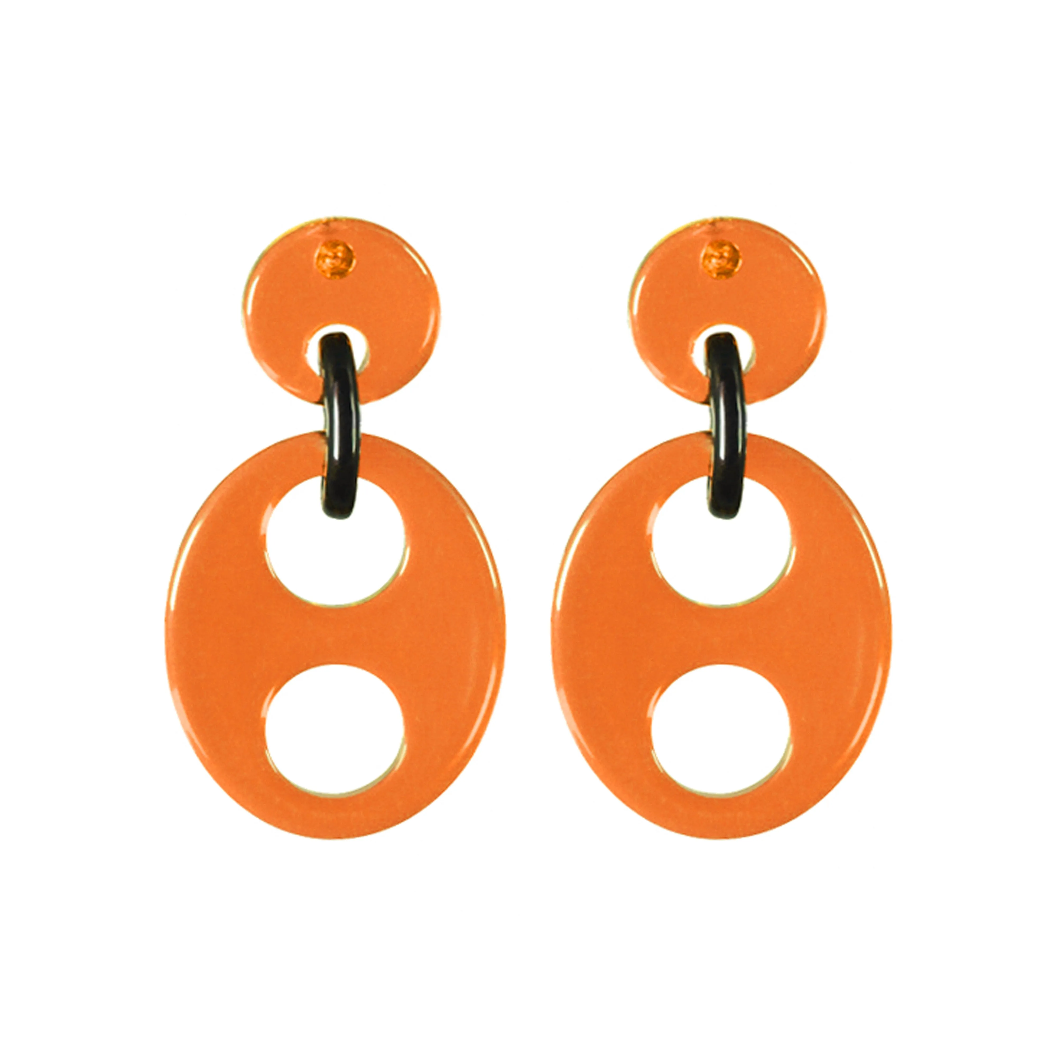 Haricot Small Orange Earrings
