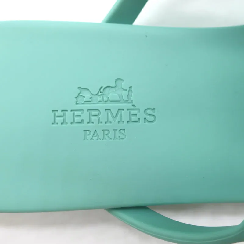 Hermes Egerie Thong Sandals Aqua Waterproof TPU Size 38 Flat Flip Flops NEW