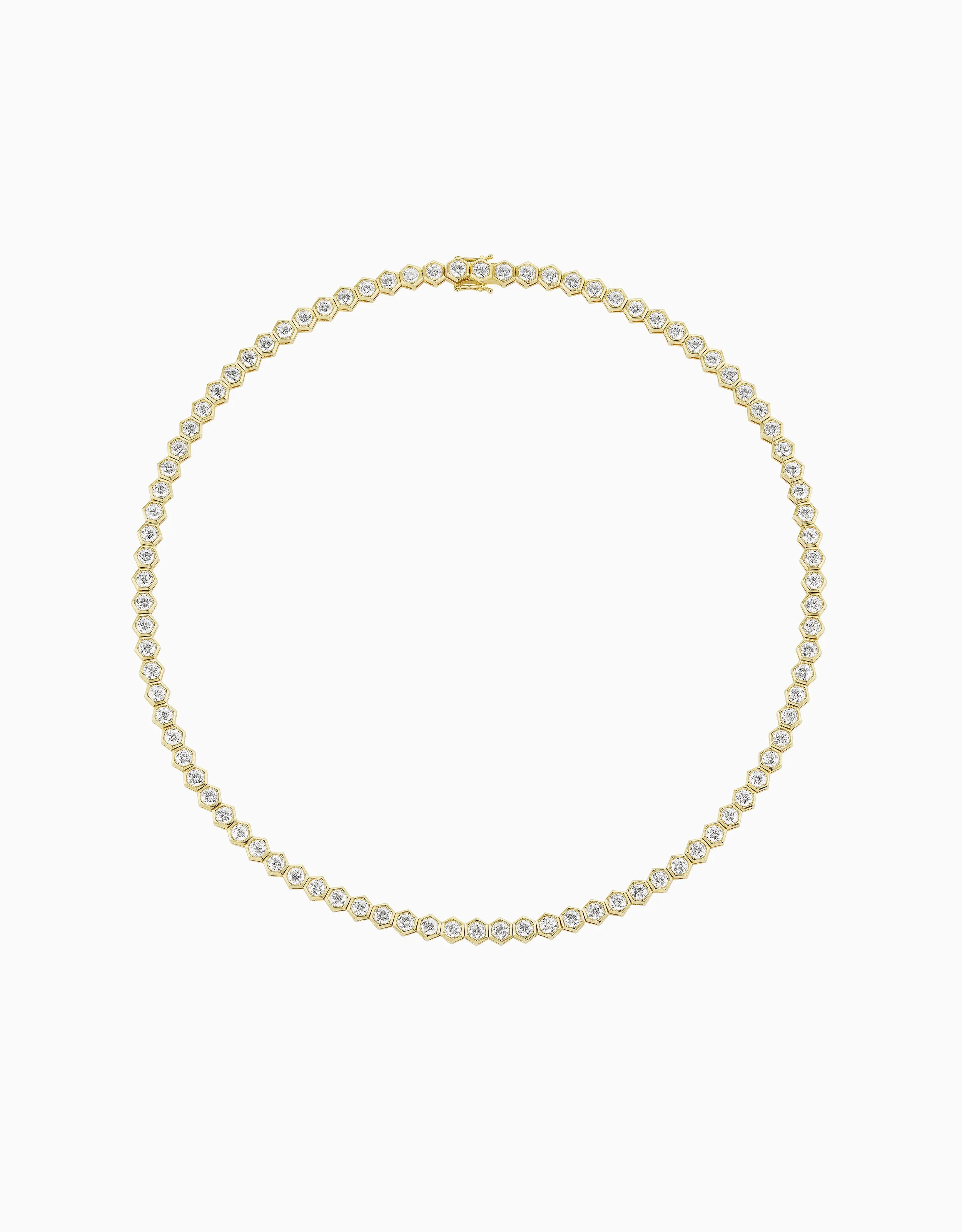 Hexagon Tennis Necklace