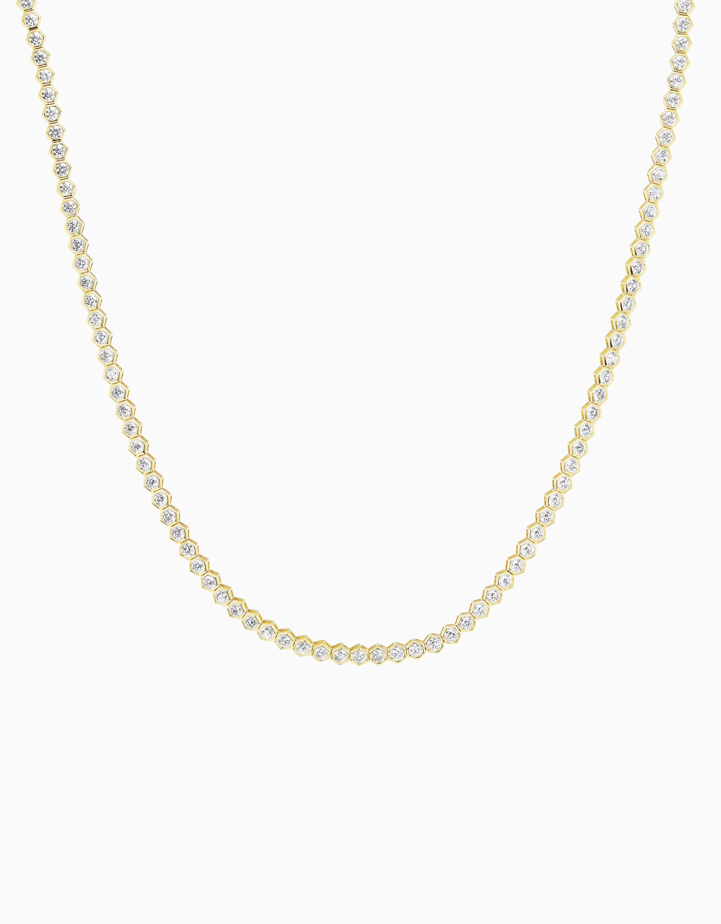 Hexagon Tennis Necklace