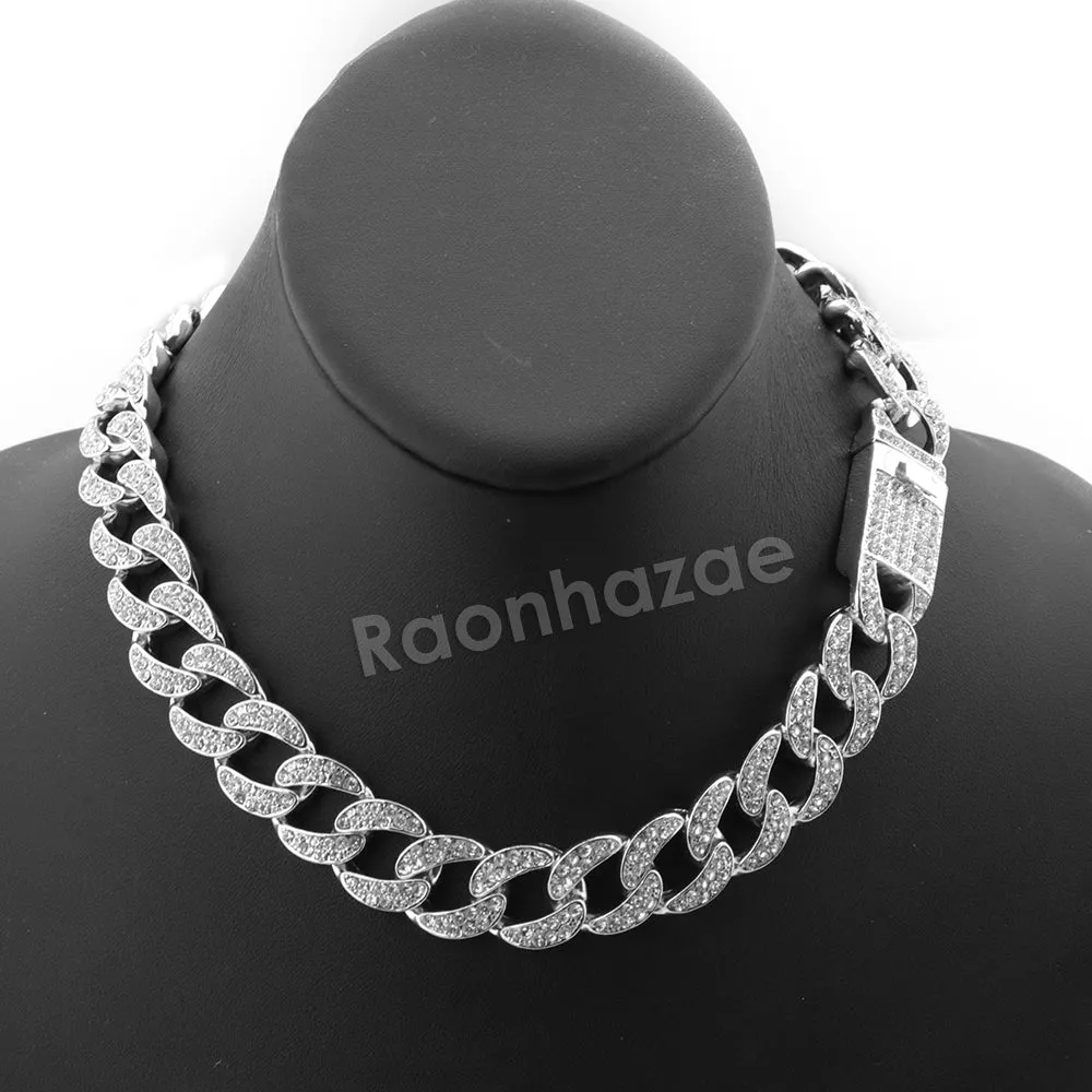 Hip Hop Quavo LIL YACHTY Miami Cuban Choker Tennis Chain Necklace L33