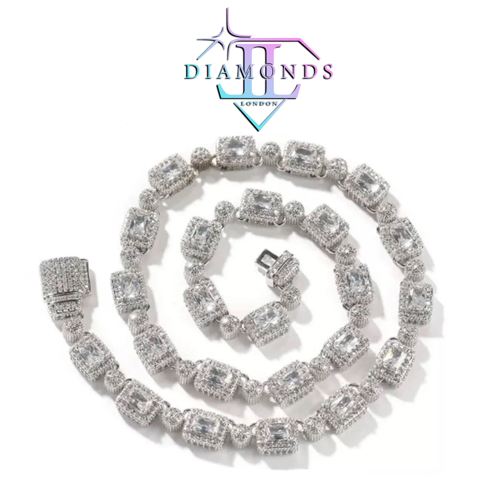 Iced Out Chain | Diamond Necklace | Tennis Chain | Tennis Necklace | Mens Tennis Chain | Womens Tennis Chain | Diamond Tennis Chain