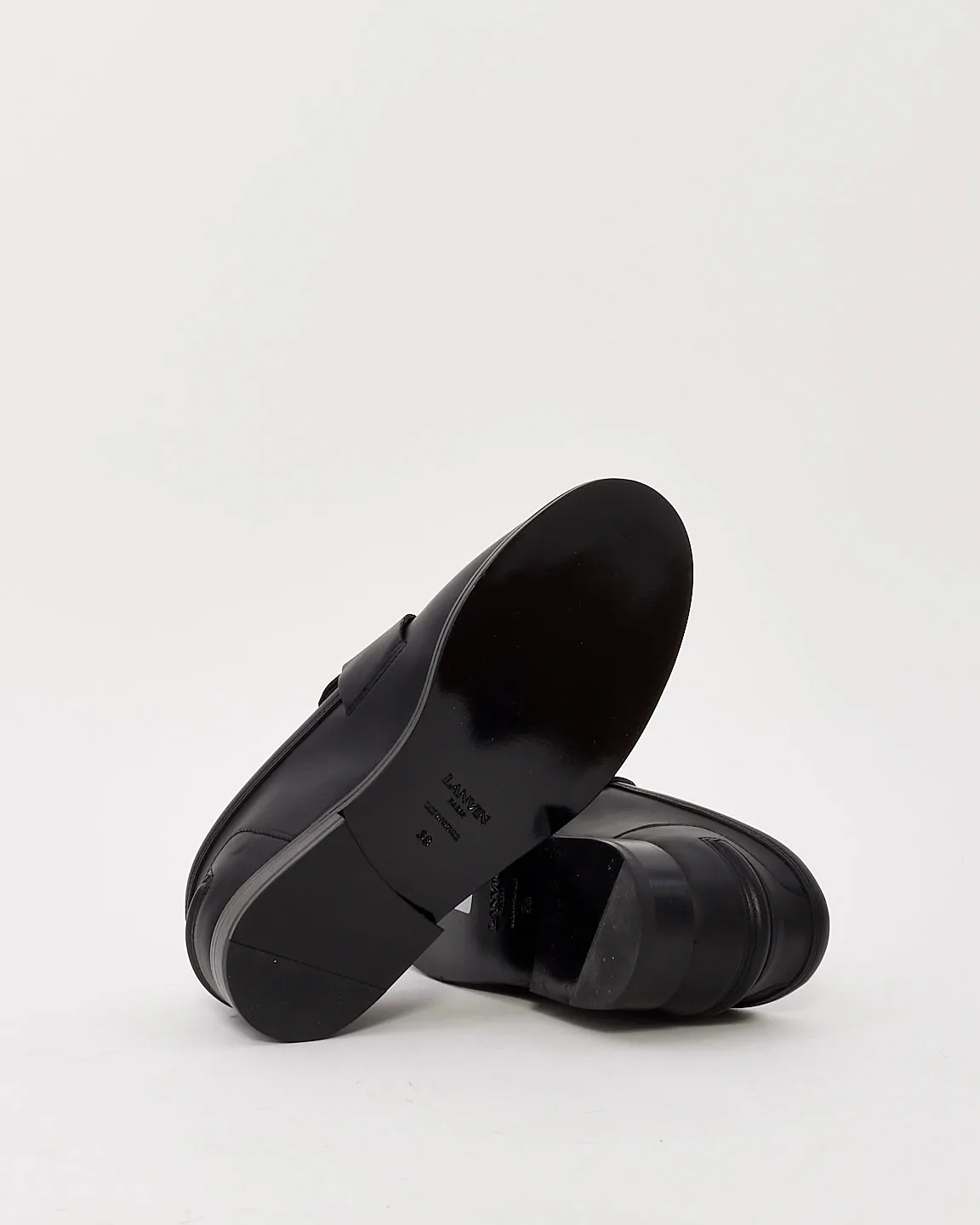 Lanvin Black Leather Loafers - 38