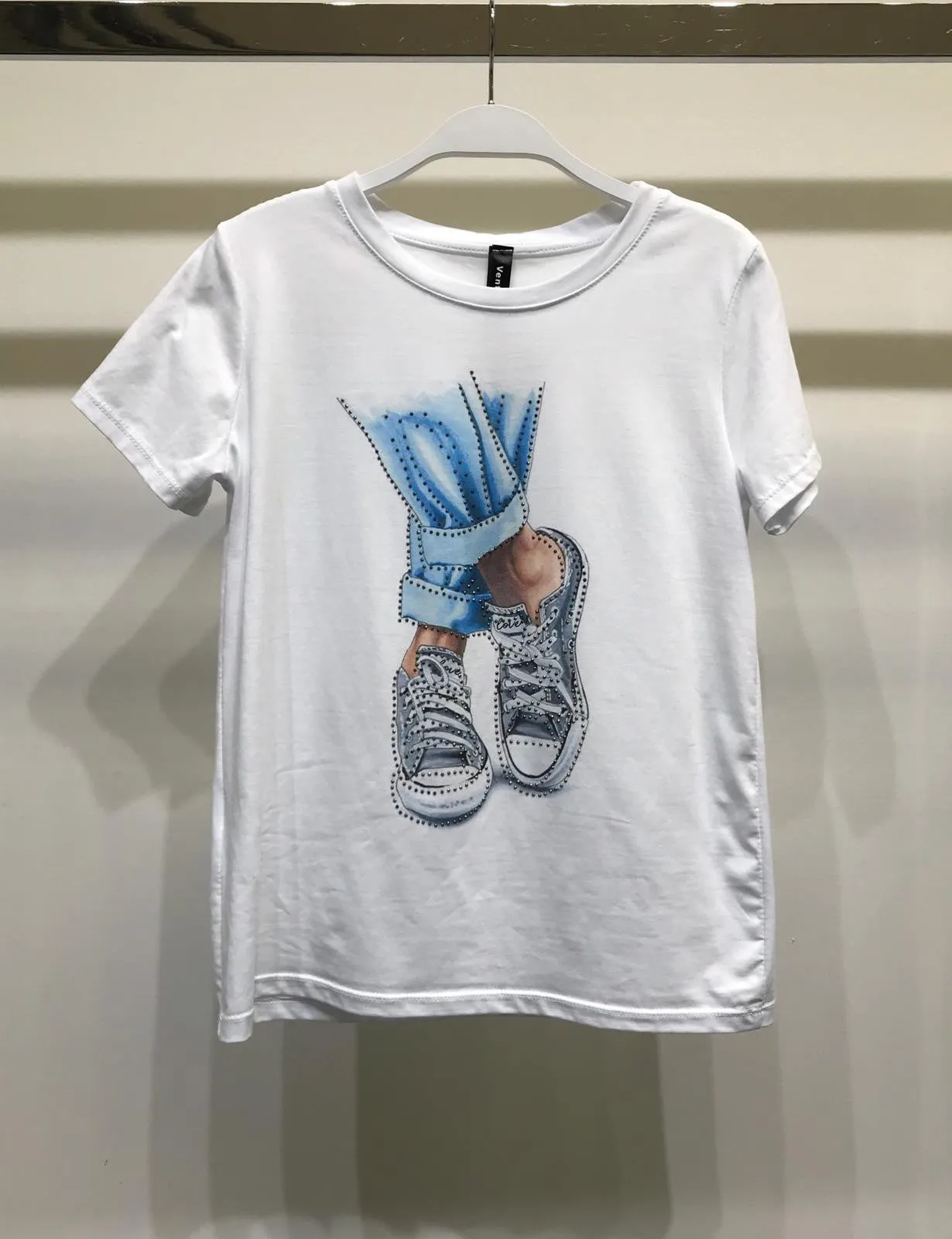 Love Tennis Shoes Print Tee