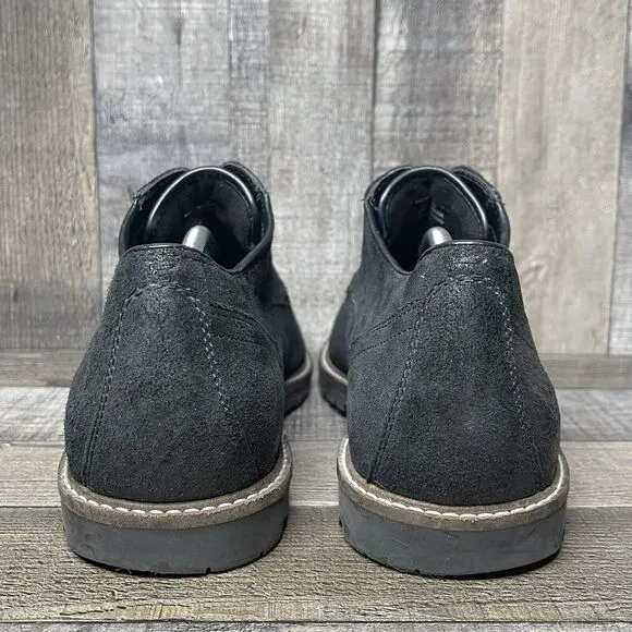 Mens Cole Haan Nathan Gray Leather Casual Comfort Plain Toe Oxfords Size 12 M
