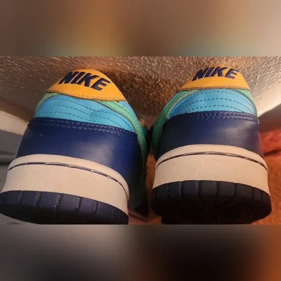 Nike Dunk Low Baltic Blue Electric Algae Tennis Shoes Size 7Y