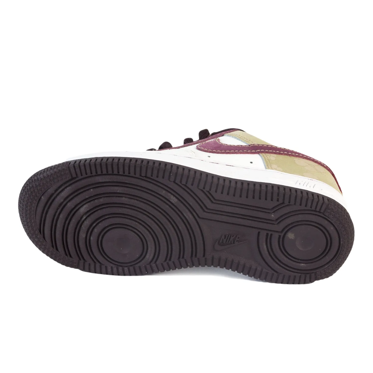 NIKE Little Kids White/Burgundy Force 1 Sneakers 314220 $53 NWOB