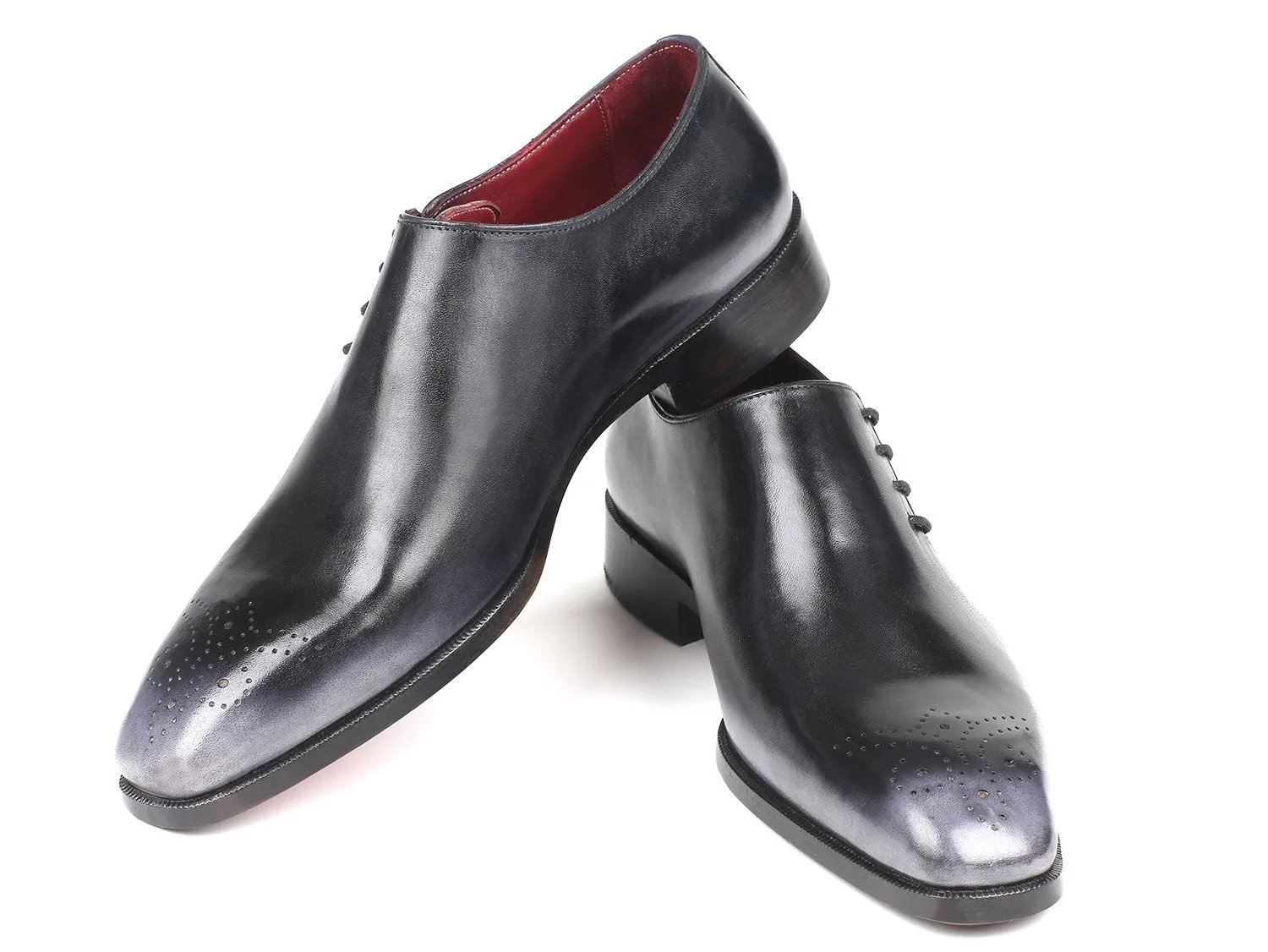 Paul Parkman Side Lace Oxfords Gray Burnished