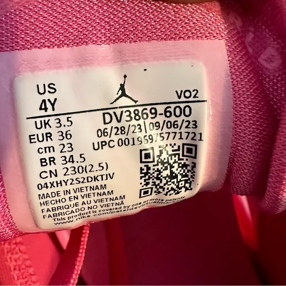 Pink Jordan Little Girl Sneakers