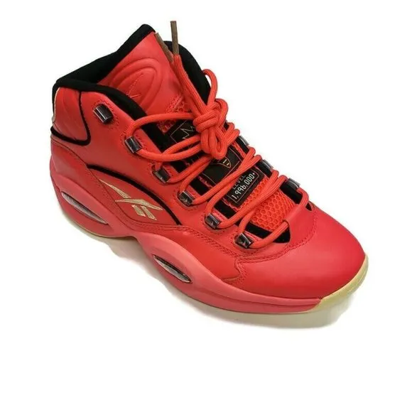 Reebok Size 9 Question Mid &quot;Hot Ones&quot; x Iverson The Last Dab GV7093 Neon Red