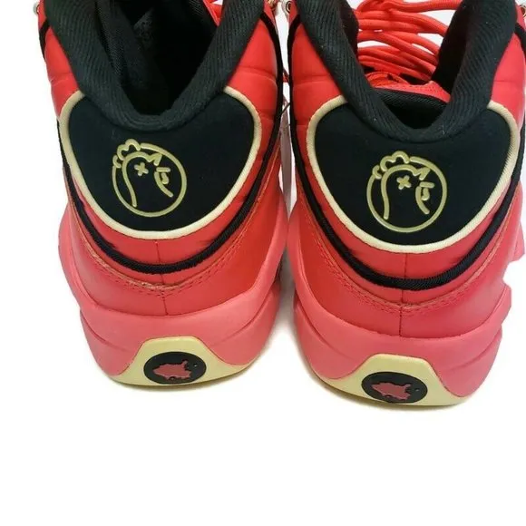 Reebok Size 9 Question Mid &quot;Hot Ones&quot; x Iverson The Last Dab GV7093 Neon Red