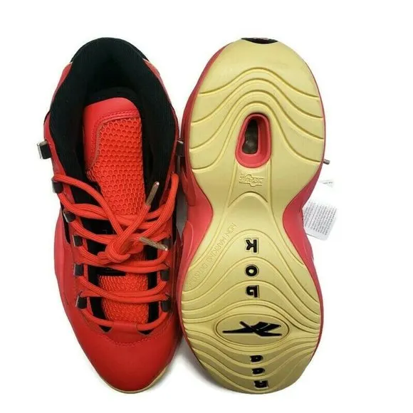 Reebok Size 9 Question Mid &quot;Hot Ones&quot; x Iverson The Last Dab GV7093 Neon Red