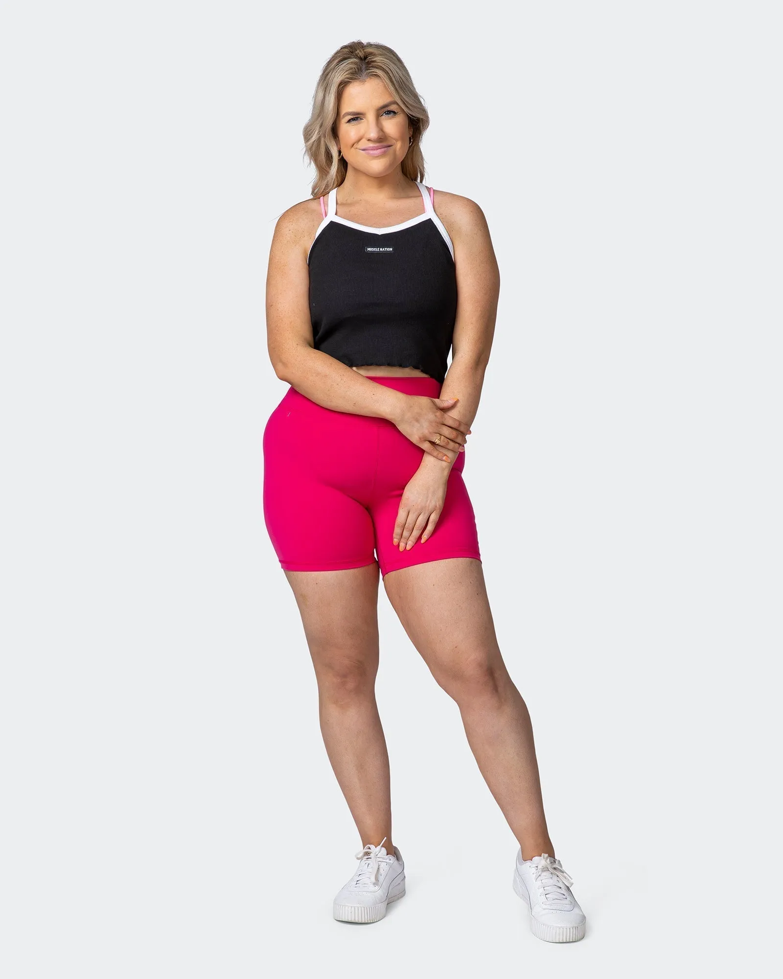 Ripple Strappy Tank - Black