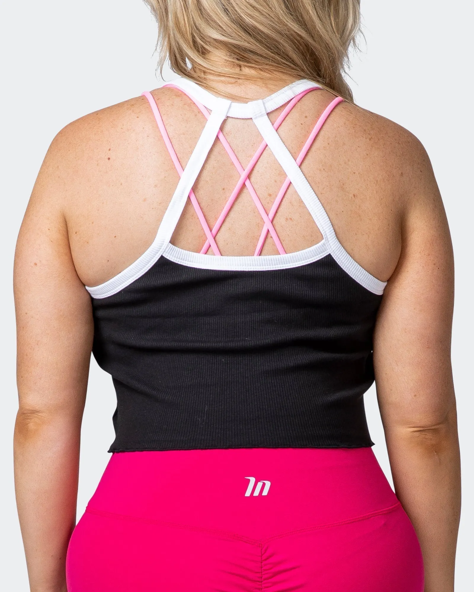 Ripple Strappy Tank - Black