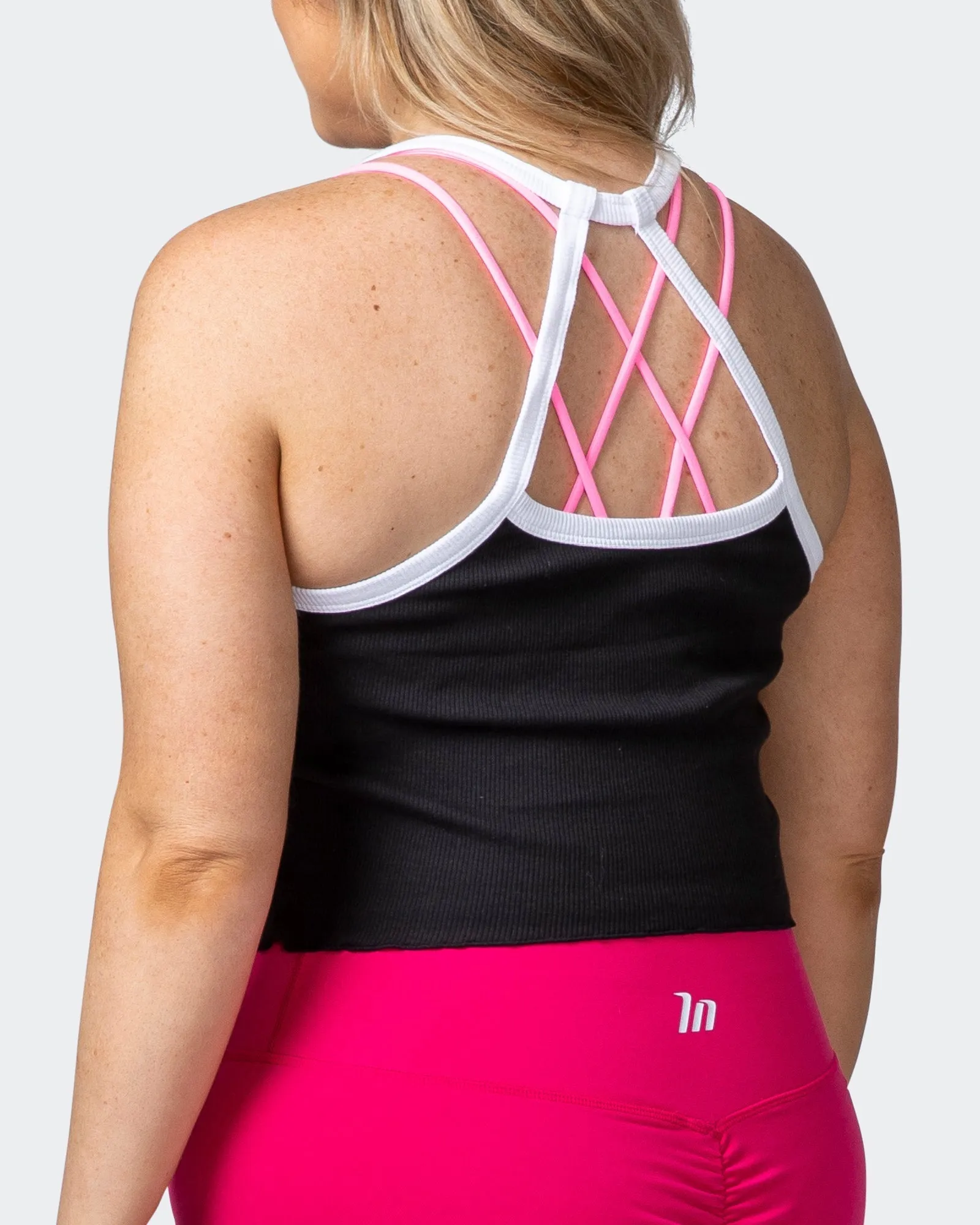 Ripple Strappy Tank - Black