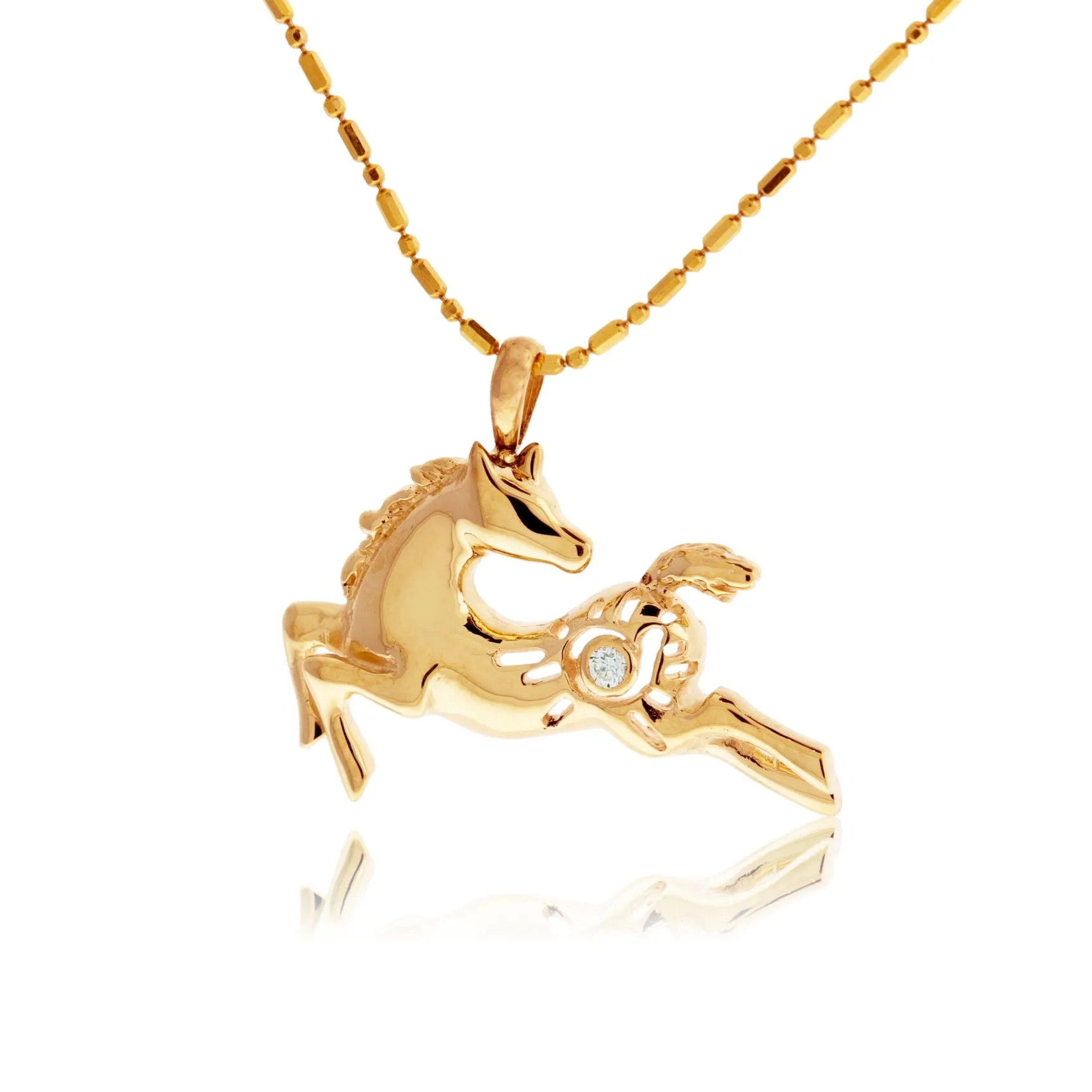 Running Horse Sun Necklace