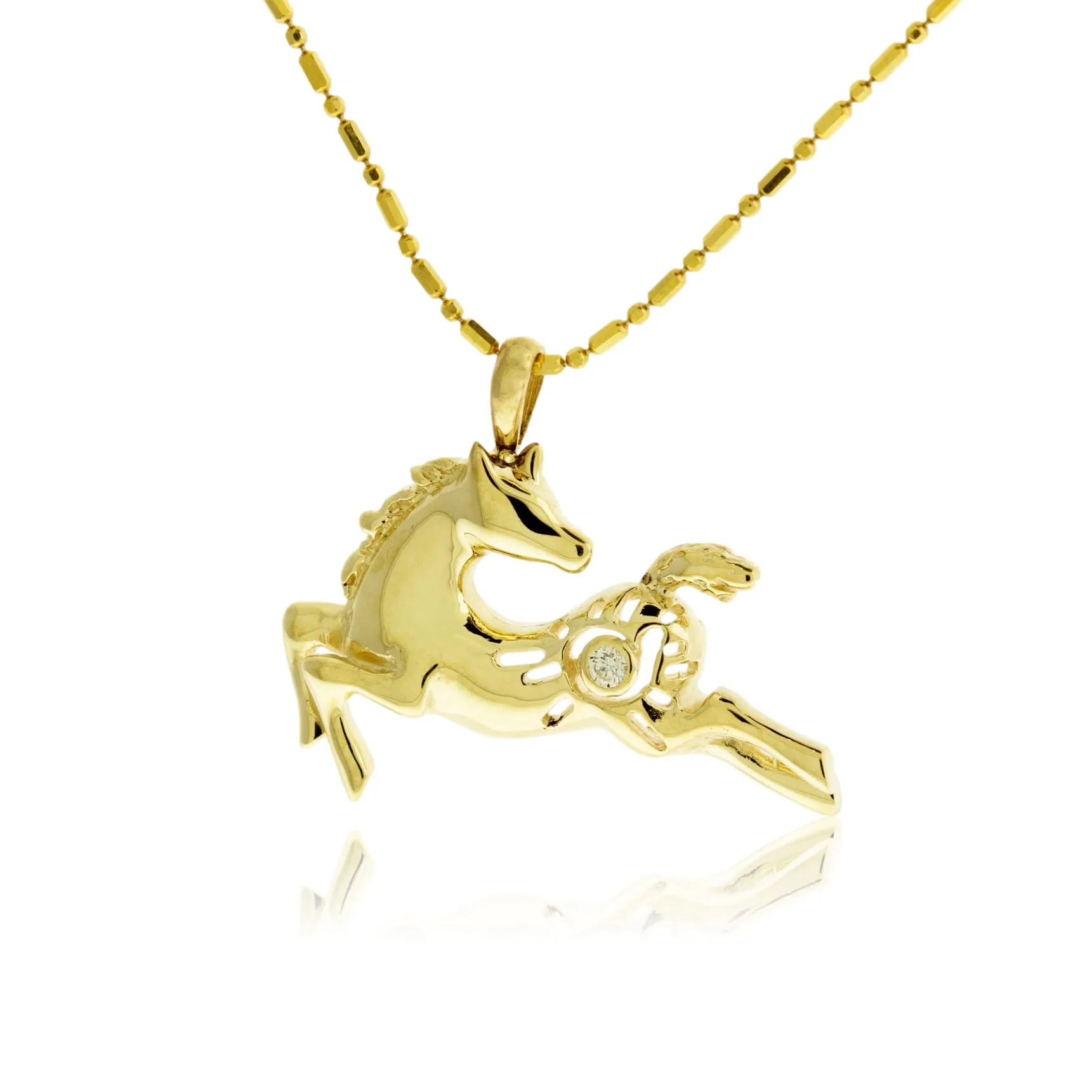 Running Horse Sun Necklace