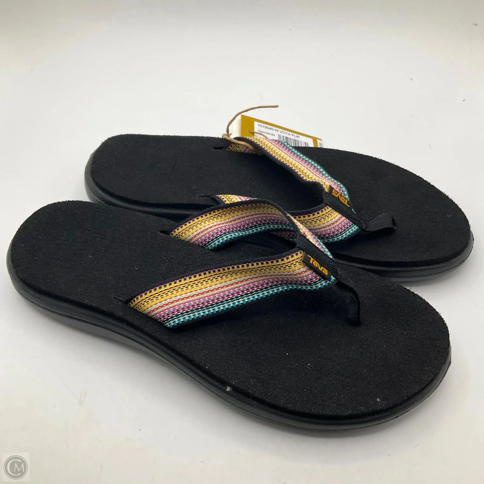 Sandals Flip Flops By Teva In Black, Size: 7
