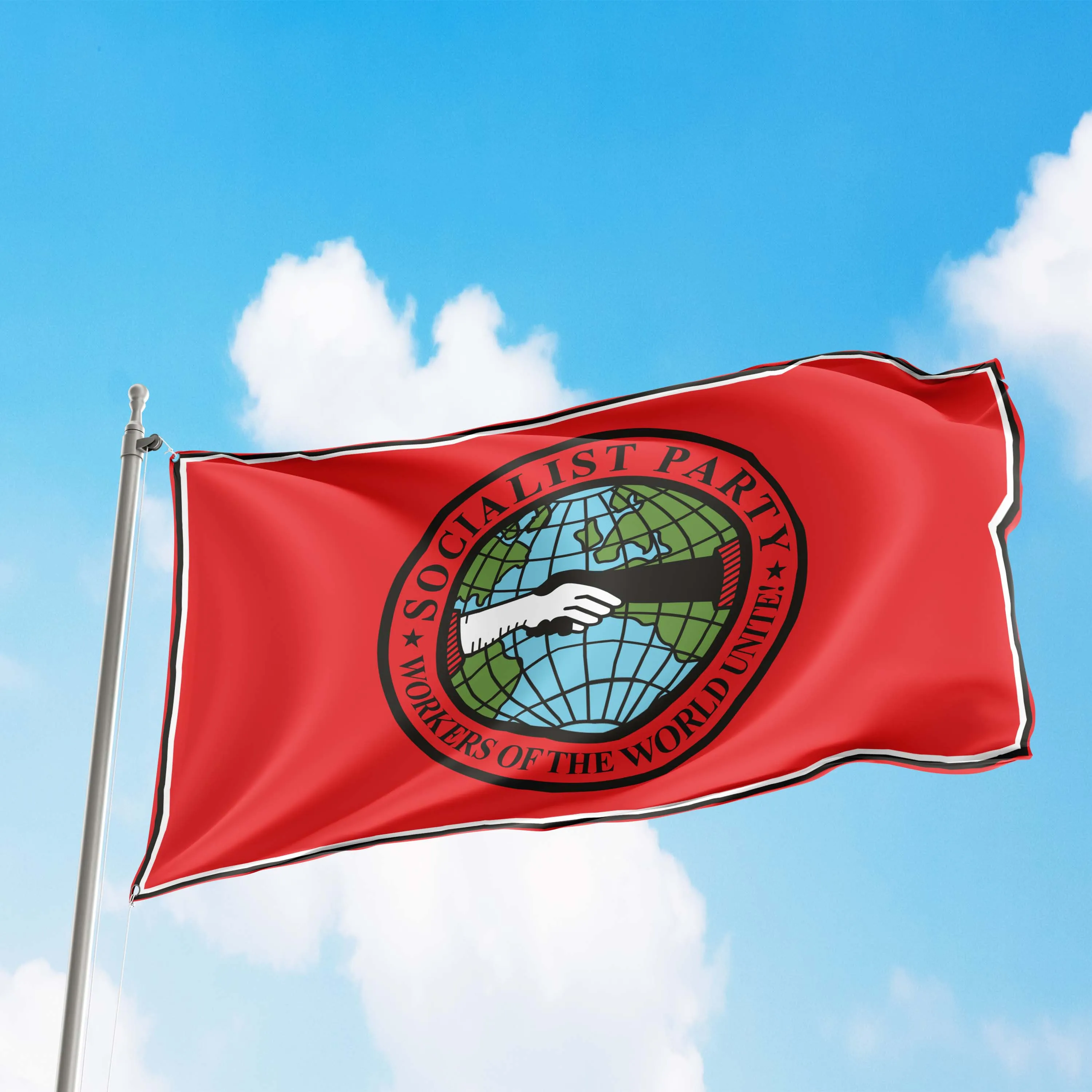 Socialist Party of America USA Flag Banner