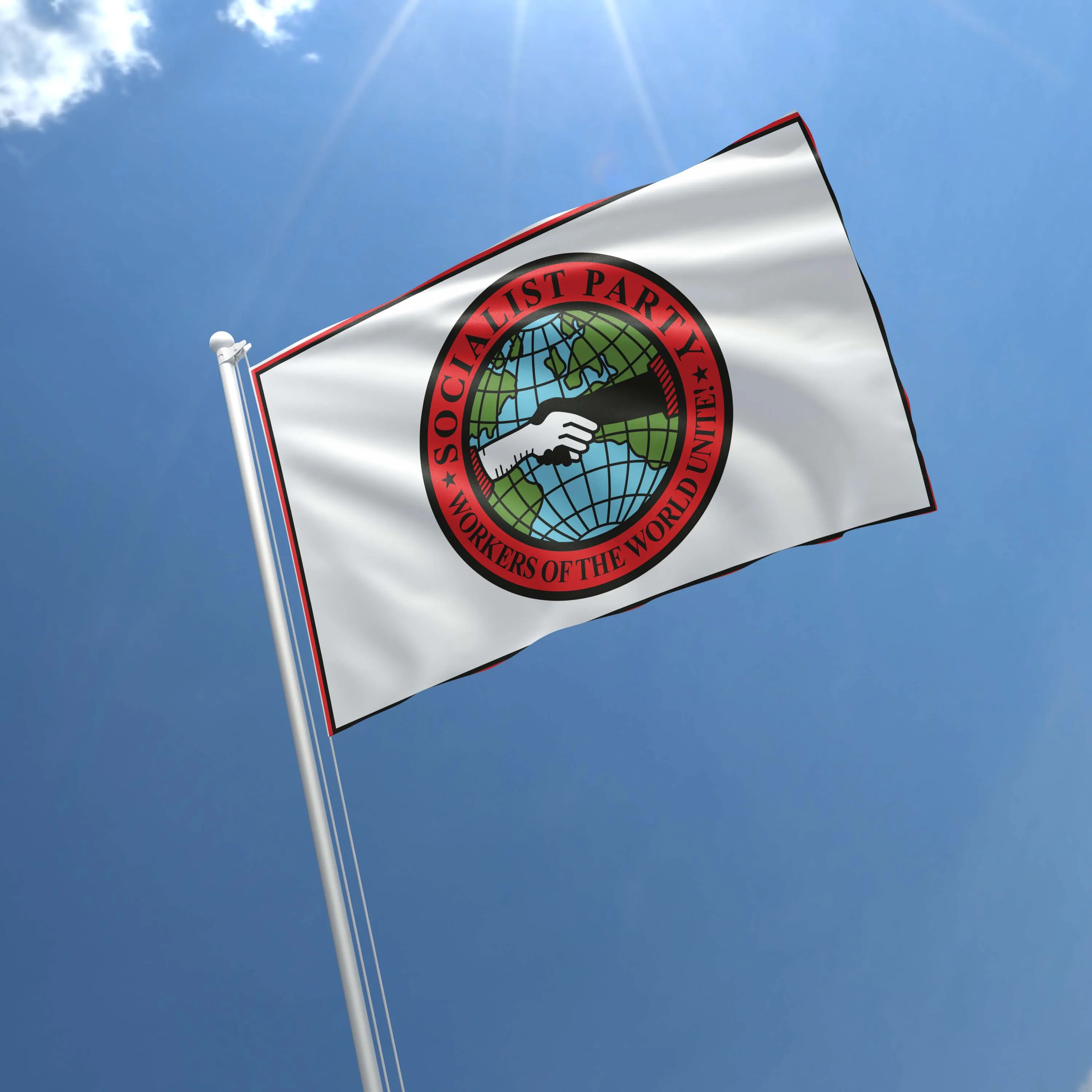 Socialist Party of America USA Flag Banner