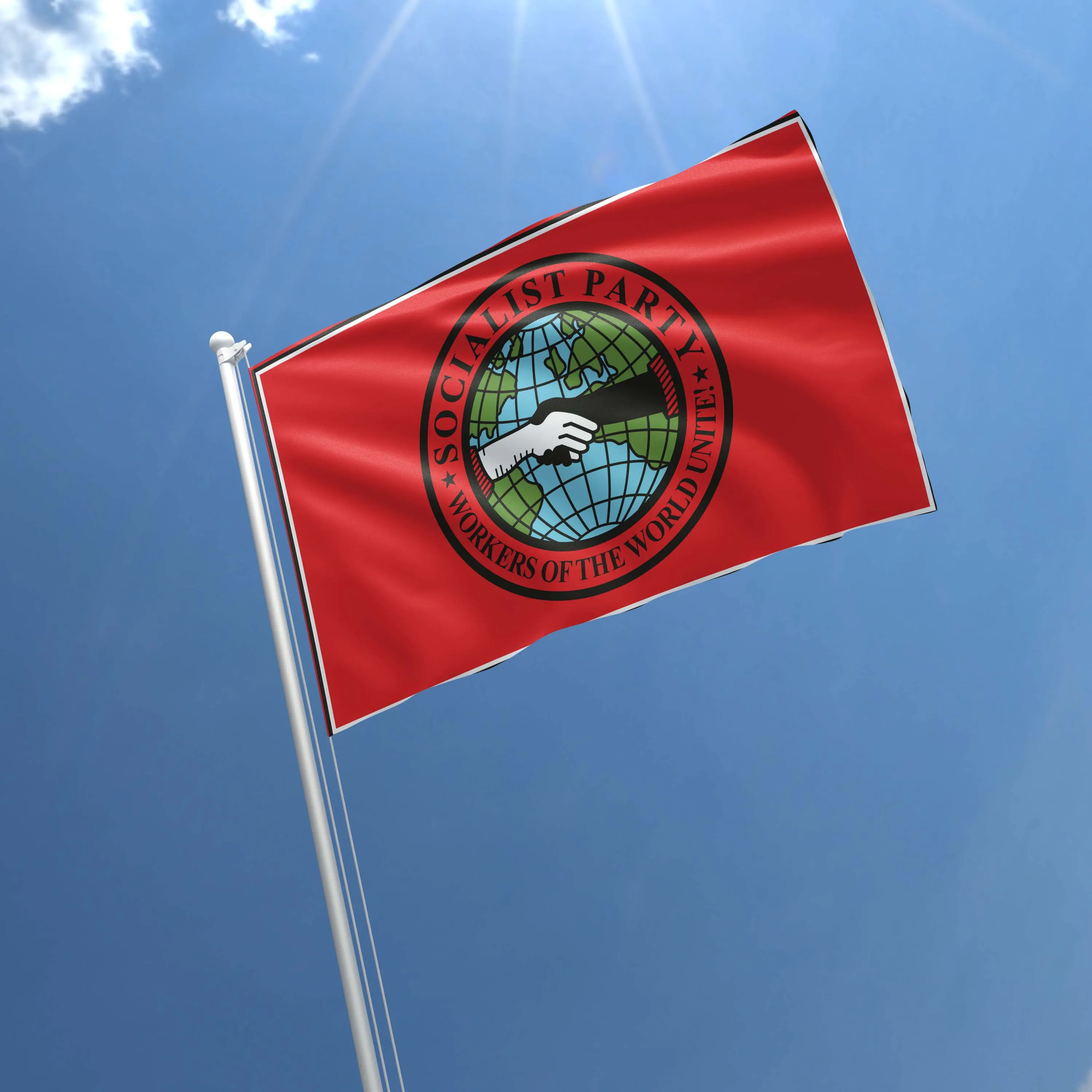 Socialist Party of America USA Flag Banner