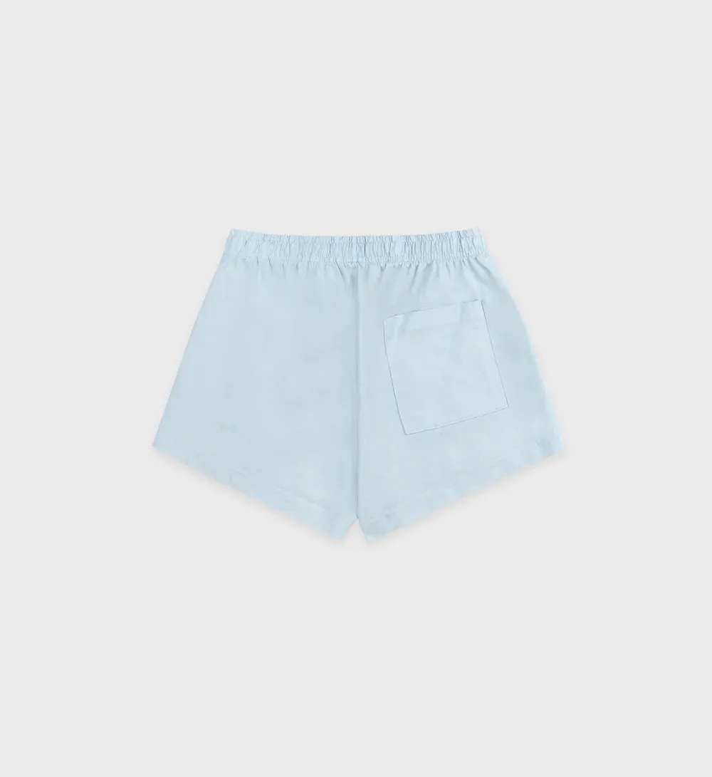 Sporty & Rich LA Athletic Grp Disco Shorts in China Blue