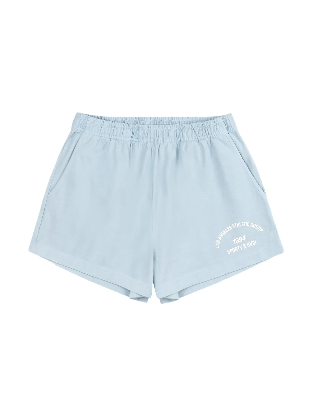 Sporty & Rich LA Athletic Grp Disco Shorts in China Blue