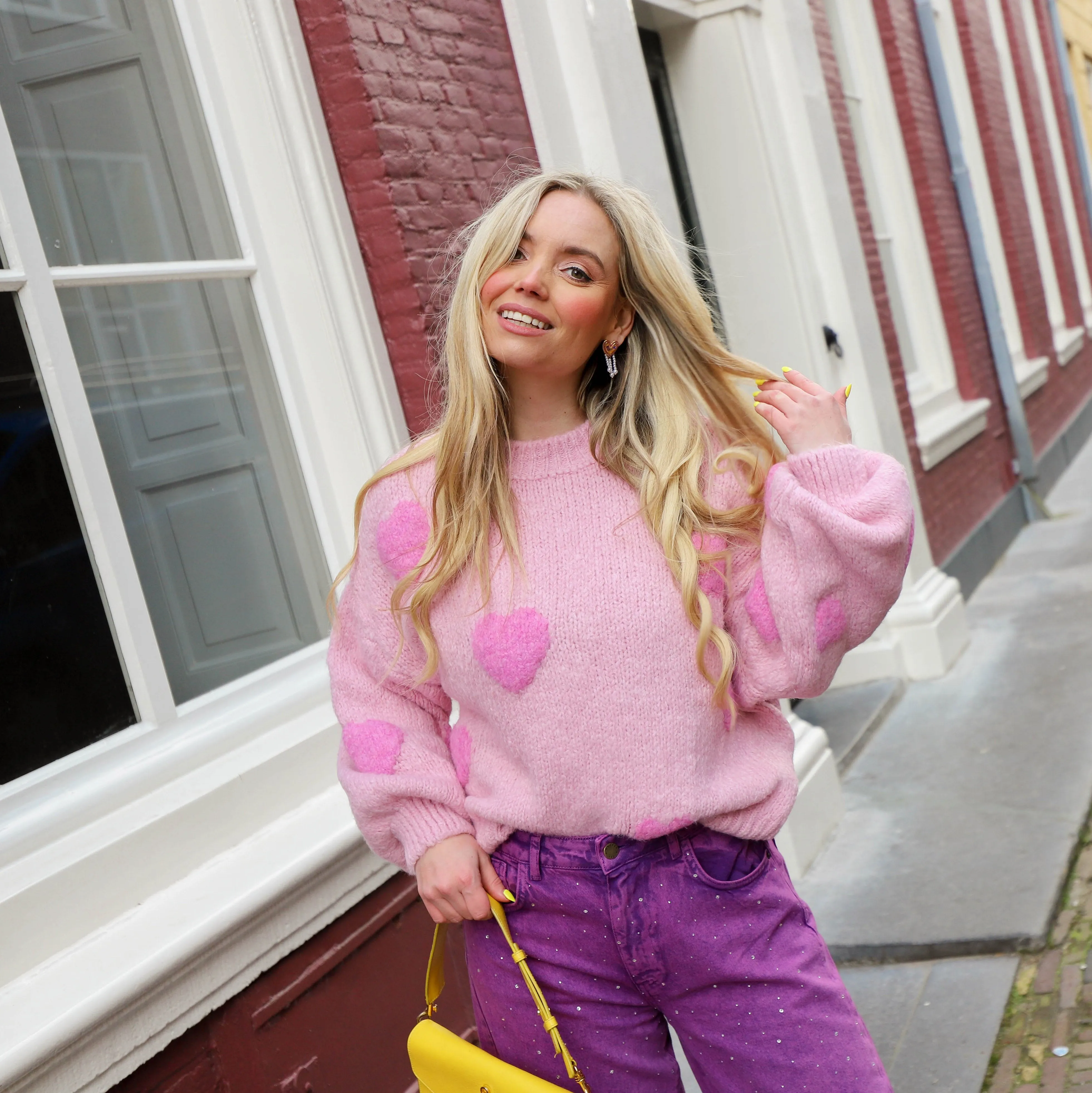 Suki knit powder roze
