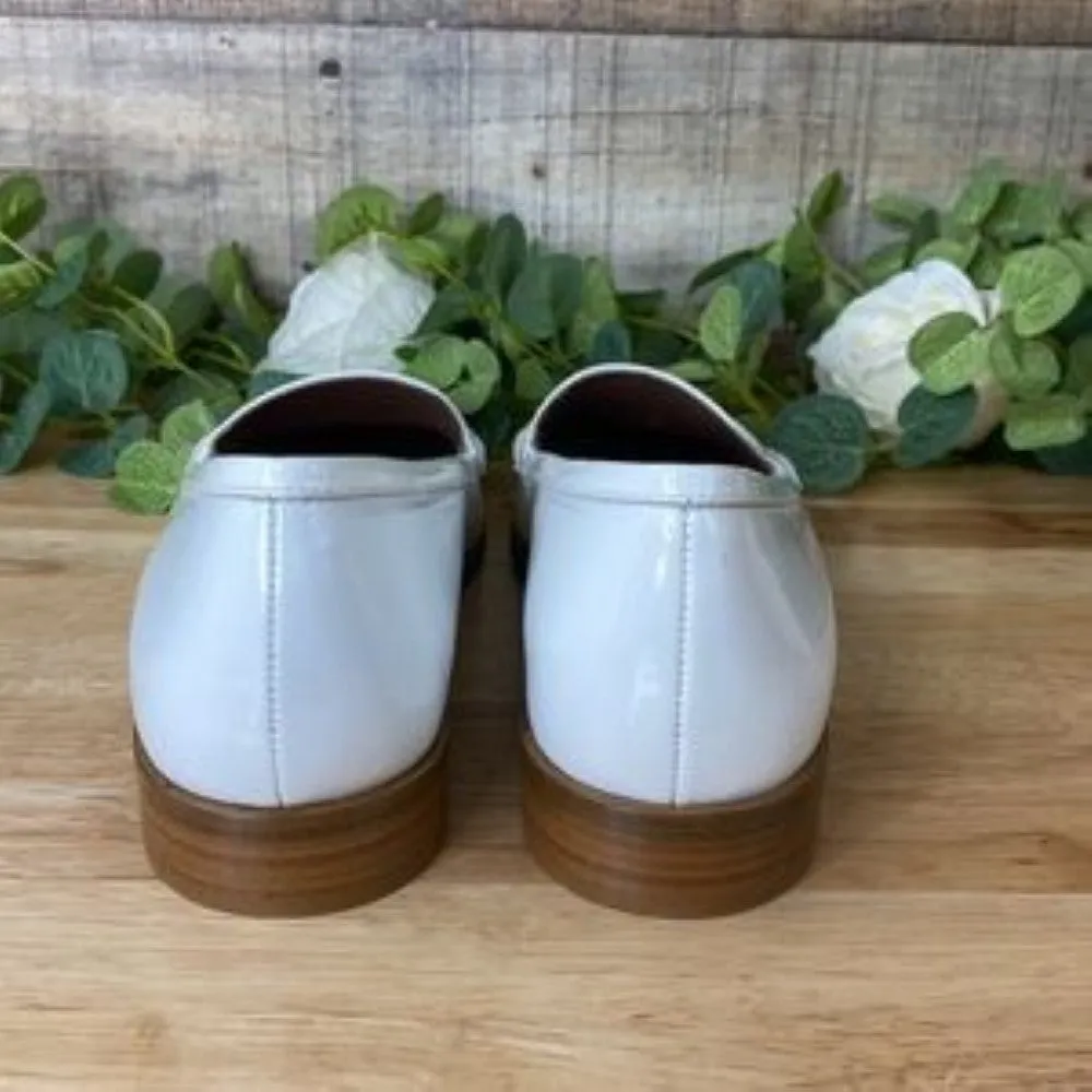 Tabitha Simmons Blakie Moc-Toe Loafers White Size 6