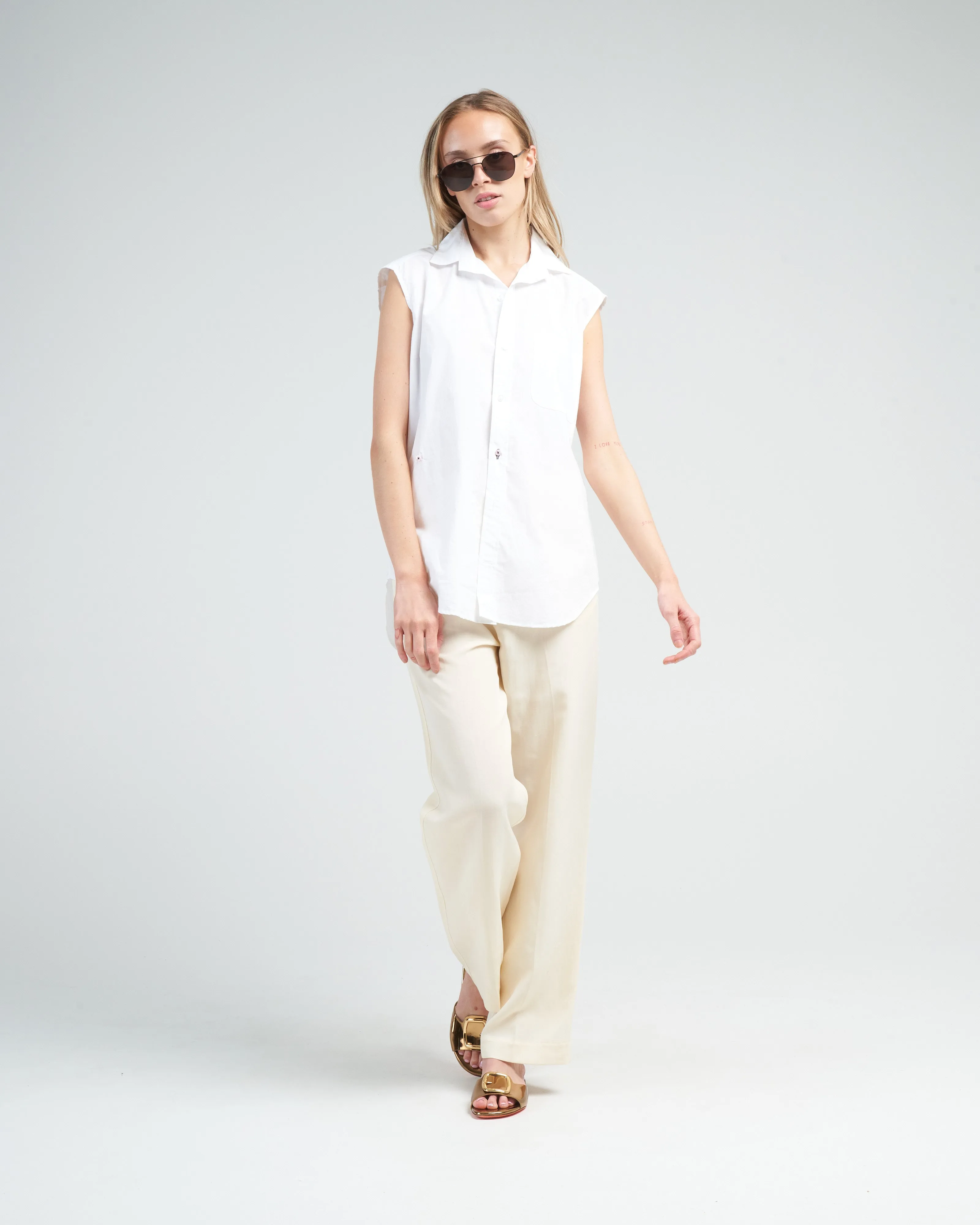 the cutoff shirt, paper cotton - optic white