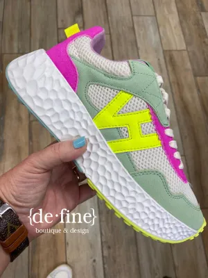 Vintage Havana Starling Sneakers with Neon Colors