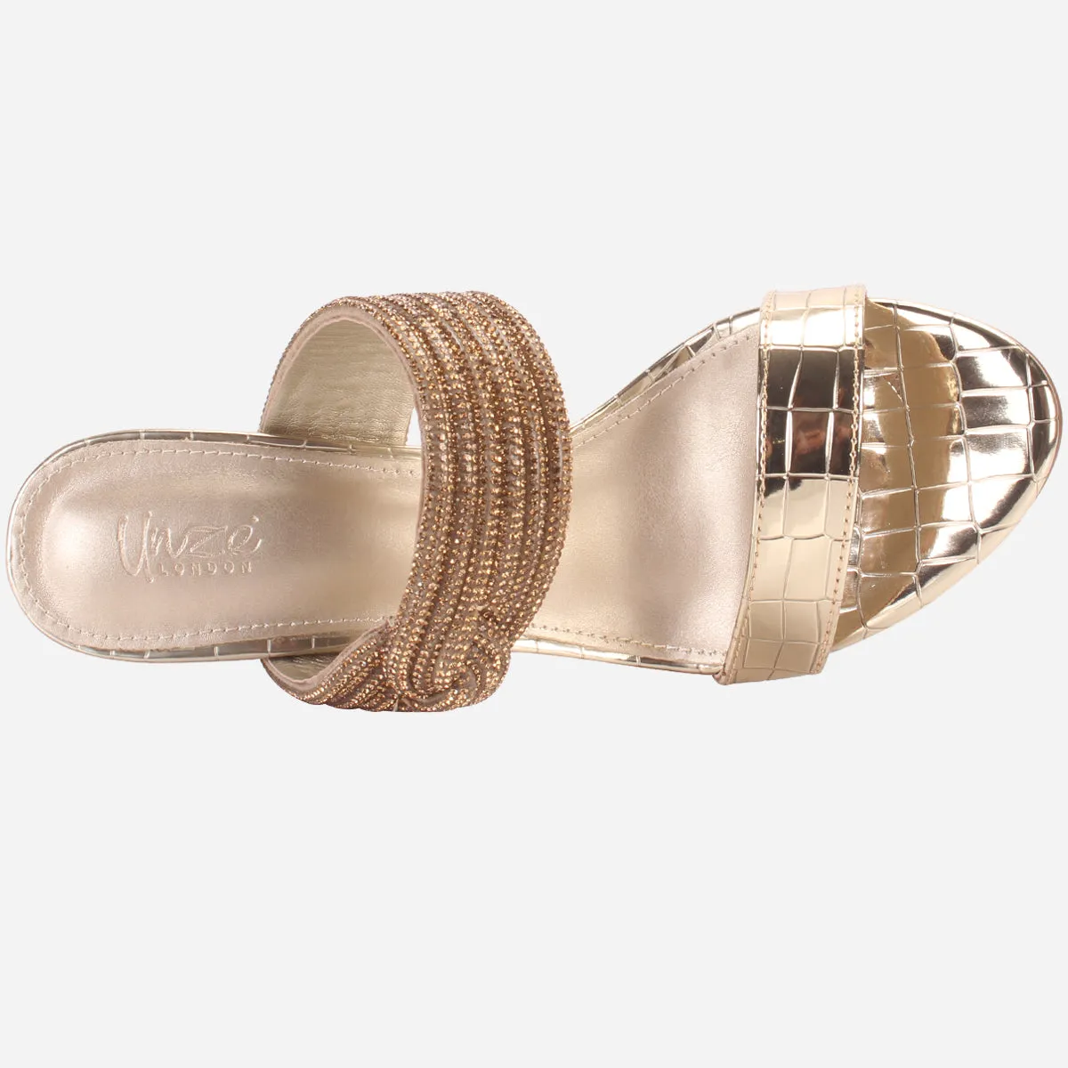 Womens "SHEMARO" Embellished Open Toe Sandals