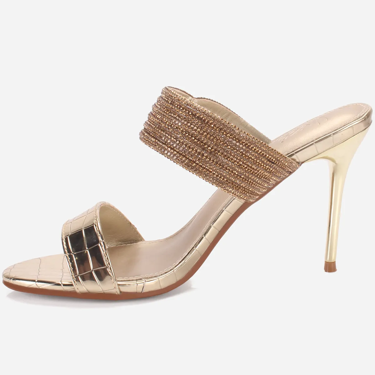 Womens "SHEMARO" Embellished Open Toe Sandals