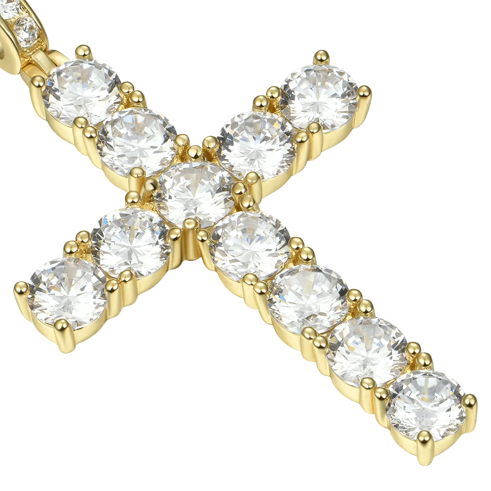 Women's Tennis Cross Pendant - Medium