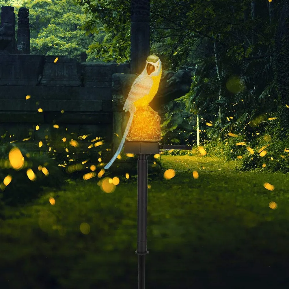 Woowooh Outdoor Solar Parrot Garden Light